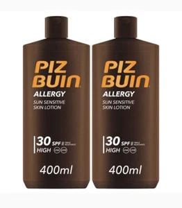 Piz Buin SPF 30 Allergy Suncare Skin Lotion 2 x 400ml New - Picture 1 of 9