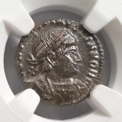 Constantine II Roman Empire BI Nummus AE3/4 NGC AU Ancient Epfig Hoard Pedigree - Image 1 of 4