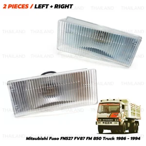 Fits Mitsubishi Fuso FN527 FM850 1986 - '94 Pair Bumper Fog Lamp Clear Light - Picture 1 of 10