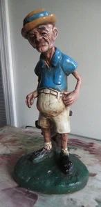 Vintage Eisner Austin Productions Sculpture Old Man Golfer 1968 (MISSING Club) - Picture 1 of 12