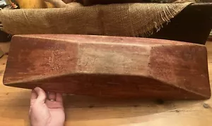 ANTICA CIOTOLA TRINCIATRICE PRIMITIVA IN LEGNO VERNICE ROSSA AAFA 24” - Foto 1 di 15