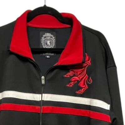 Ecko Unlimited Royal Rhino Full-Zip Jacket Men Sz XL Black Red Embroidered Logo - Image 1 of 4