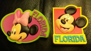 MINNIE & MIKEY- VINTAGE RUBBER MAGNETS- DISNEY- MAGNETS- FLORIDA - Picture 1 of 4