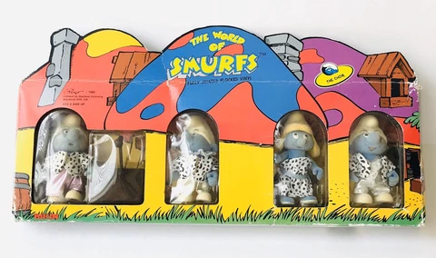 World of Smurfs The Choir Fully Jointed Flocked Vinyl Figures Applause Peyo 1988 Cover