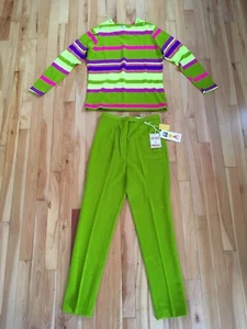 Vintage Pant-her A Division of COLLEGE-TOWN of Boston Retro Pant & Shirt Outfit - Picture 1 of 12
