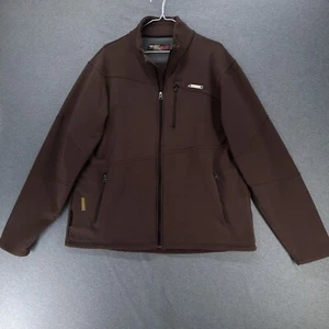 Under Armour Jacket Mens XL Brown Fleece Lined Full Zip Softshell Polyester - Picture 1 of 16