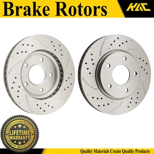 New Pair Front Disc Brake Rotors for Dodge Caliber 2007 2008 2009 2010 2011 2012 - Picture 1 of 18