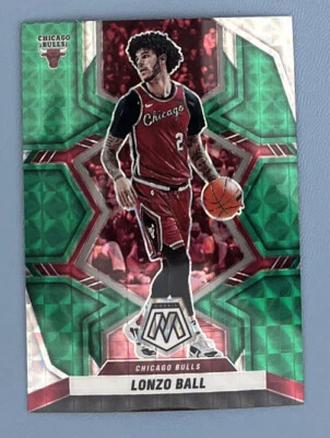 2021-22 Panini - Mosaic Basketball Lonzo Ball Green Prizm #33 - Image 1 of 2