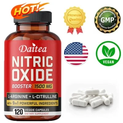 DAITEA Ossido Azotato 1500mg Buono Per Costruzione Muscolare - 120 Capsule