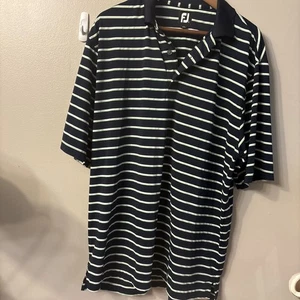 FootJoy Golf Poloshirt Herren XL gestreift Performance Stretch Freizeit - Bild 1 von 3