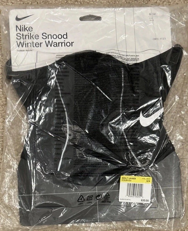 NIKE DRI-FIT Strike Winter Warrior Snood S/M Sports Soccer Running Neck Warmer