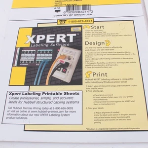 Hubbell Labels For FSPST6 FSPSCD3 FSPLCQ3 FSPFC6 6-Pack Fiber Adapter XPLFOSEPAW - Picture 1 of 4