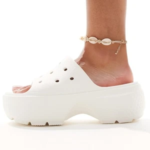 Unisex Clogs Crocs Stomp Slide *Chalk* Women's 9 Platform Mens 7 - Picture 1 of 9
