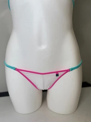 Wicked Weasel Microminimus 2024 Sheer White Birthday Thong Bikini Bottom 404 Med - Image 1 of 4