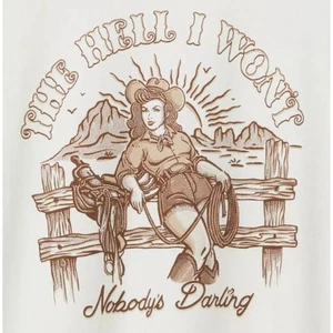 T-shirt girocollo bianca Torrid The Hell I Won't 100% cotone taglia 2X nuova con etichetta - Foto 1 di 3