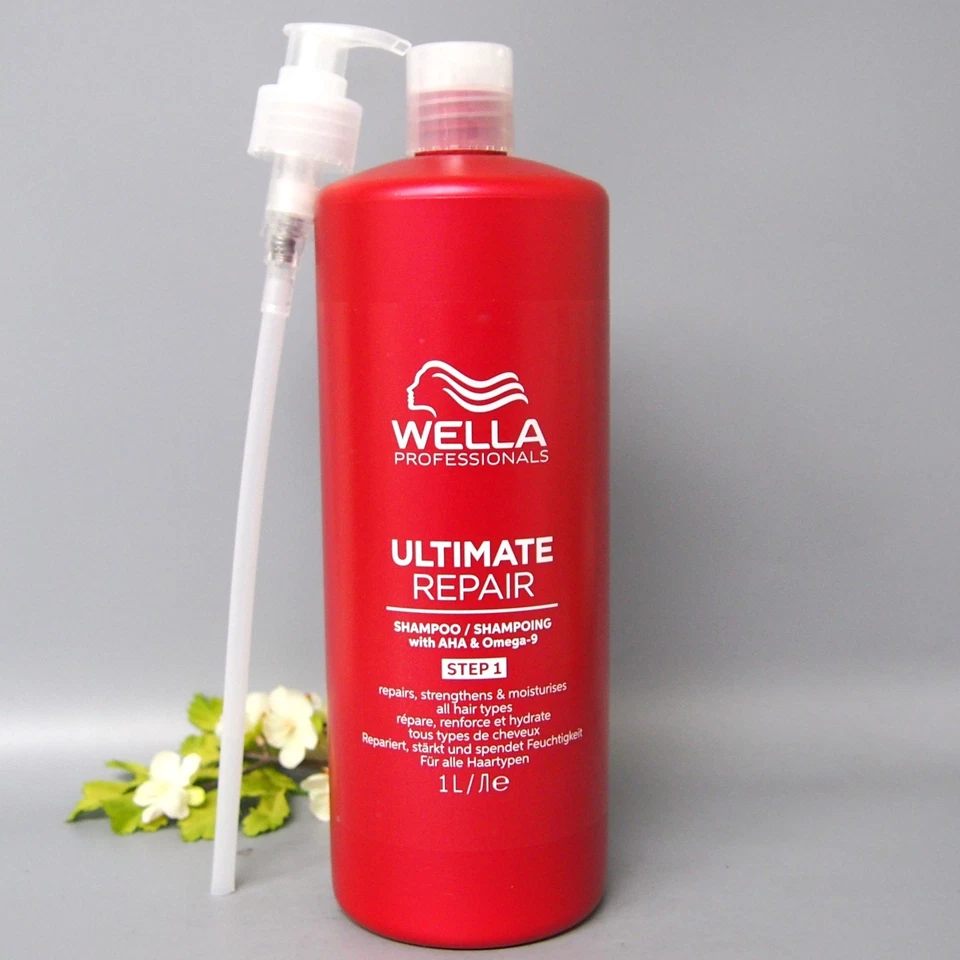 CON BOMBA Wella Ultimate Champú Reparador 33.8oz / 1000ml Foto 1 de 4