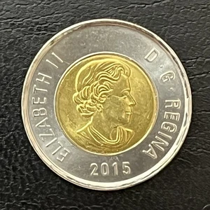 CANADA 2015 - $2 , Queen Elizabeth II/Polar Bear - Imagen 1 de 2