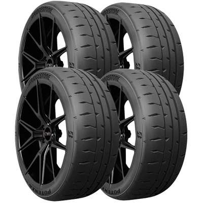 (QTY 4) 275/35R19 Bridgestone Potenza RE71RS 96W XL Black Wall Tires — 第 1/4 张图片