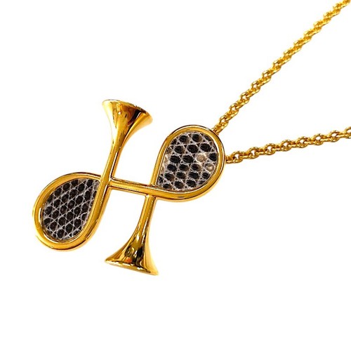 HERMÈS Collana Hermes Cor H oro lucertola metallo donna usata