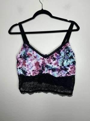 Бюстгальтер кружевной женский Torrid Curve синий розовый черный галстук краситель без косточек размер 2 - Изображение 1 из 4