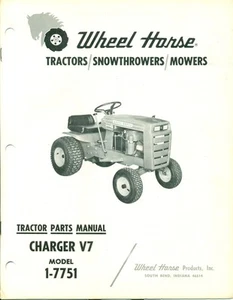 WHEELHORSE 1970 TRACTOR PARTS MANUAL CHARGER V7 MODEL 1-7751 (AG-64) - Picture 1 of 1