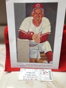 2005 Cincinnati Sparky Anderson Nummer Ruhestand vollständiges Ticket Stub + 8,5 x 11 Pix - Bild 1 von 15