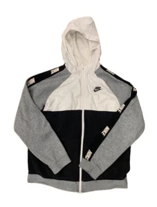 Sudadera con capucha Nike gris XL 58-170 cm 13-15 años cierre cremallera completa manga larga para niños - Imagen 1 de 7