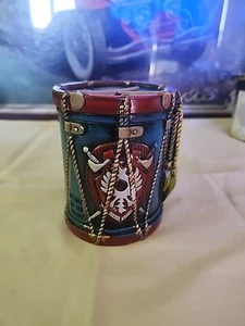 Penny vintage ceramica patriottica bicentenario tamburo portamonete nel tamburo - Foto 1 di 9