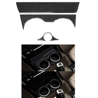 Cubierta central del panel del vaso de agua de fibra de carbono 3 piezas para BMW X3 F25 X4 F26 2011-2017 Foto 1 de 4