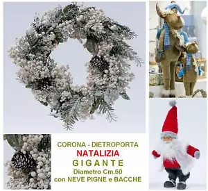 Giant Garland Christmas Garland Pine Berries Ilex and Snow 60cm Max 5751 - Picture 1 of 1