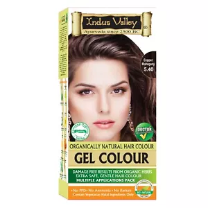 Indus Valley Gel Hair Dye Colour Copper Mahogany 5.4  (Best before date 05/24) - Picture 1 of 5