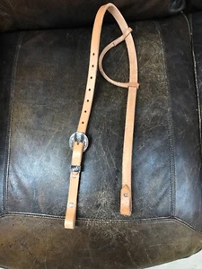 Nuovo Headstall Western orecchio singolo pelle colore chiaro spedizione gratuita negli Stati Uniti HR 1 - Foto 1 di 10