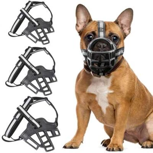 Adjustable Pet Dog Basket Muzzle Mouth Cover Mesh Cage No Barking Biting Chewing - Picture 1 of 18