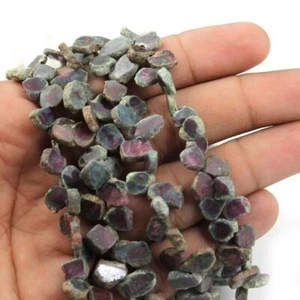 1 Strand Ruby Zoisite Faceted Briolettes - Zoisite Faceted Fancy Beads - 8mmx7mm - Picture 1 of 4