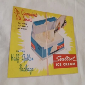 1950s Sealtest Ice Cream Half Gallon Package Advertisement Recipe Pamphlet - Picture 1 of 4