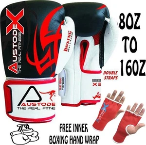 RED Boxing Sparring Gloves MMA Punch Bag Mitt UFC Fight Training 8oz-16oz - Picture 1 of 5