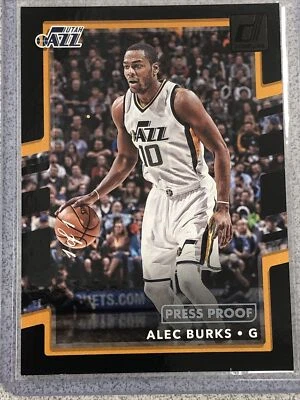 Alec Burks Utah Jazz Press Proof Panini Donruss 2017-18 Philadelphia 76ers 1/1✨✨ - Image 1 of 4