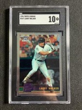 1996 Topps Chrome #147 Larry Walker Sgc 10 Gem Mint Rockies Hof Pop 1