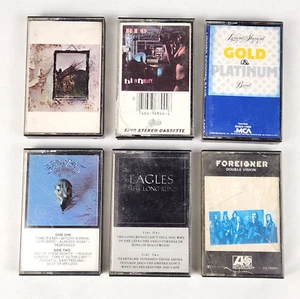 Eagles Led Zeppelin Foreigner Reo Speedwagon Lynyrd Skynyrd Cassette Tape Lot 6 - Picture 1 of 11