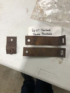 1966-1967 Ford Fairlane Front Fender To Bumper Brackets 