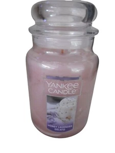 NEW Honey Lavender Gelato Yankee Candle Original Large Jar Candle 22oz Retired - Picture 1 of 3