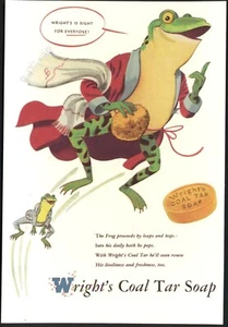 Modern Postcard: Wright's Coal Tar Soap (FROG) Repro Advert (Mayfair, Ref BB718) - Picture 1 of 1
