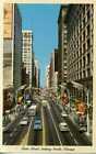 Chicago State Street, patrząc na północ. 1968 Vintage Pocztówka 
