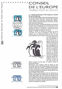 Document Philatélique 1er Jour : 37 2001 - Conseil de l'Europe - Picture 1 of 1