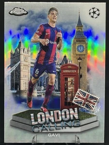 GAVI 2023-24 Topps Cromo UEFA Londres Llamando REFRACTOR #LC-5 Barcelona España - Imagen 1 de 2