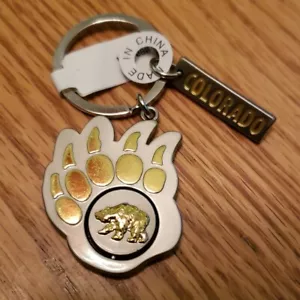 NEW COOL Colorado Chrome Bear Claw Spinner Key Chain Key Ring - Picture 1 of 5