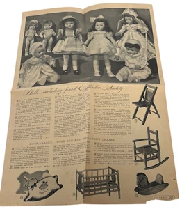 Effanbee Baby Dolls Advertisement Montgomery Wards Catalog Page Vintage 1940s - Picture 1 of 9