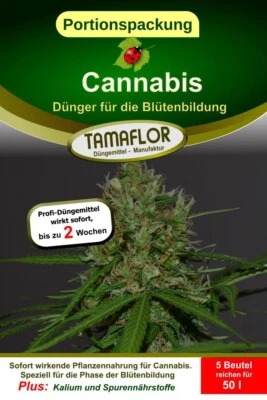 TAMAFLOR Dünger Cannabis-Dünger Profi BLOOM 10 Portionsbeutel für 100 l, Blütenbildung