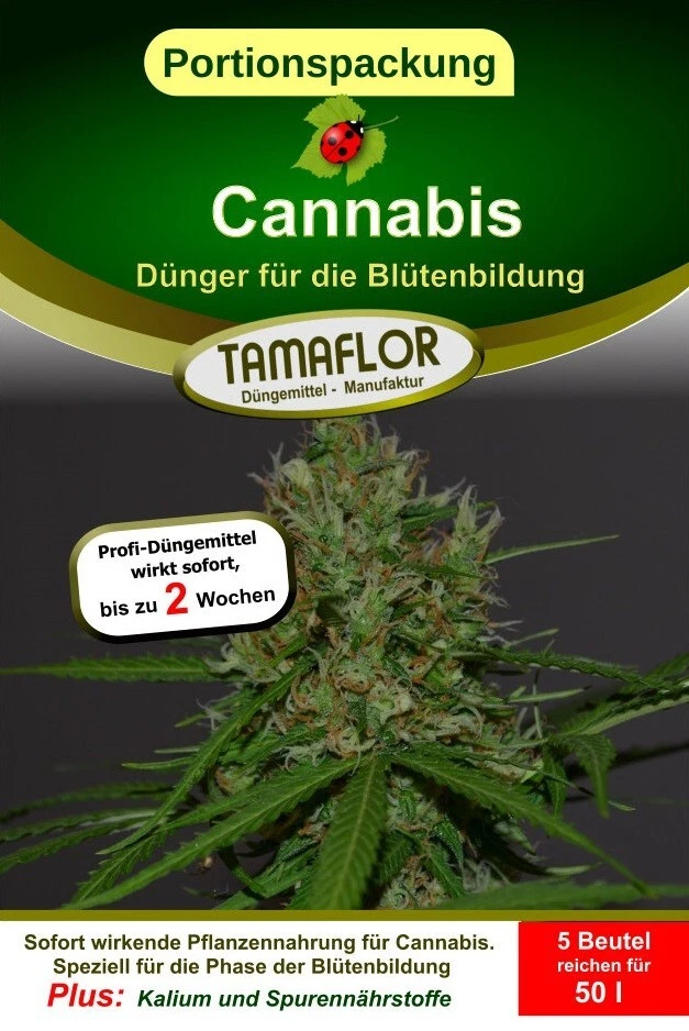 TAMAFLOR Cannabis-Dünger Profi BLOOM 10 Portionsbeutel für 100 Liter, Blütenbildung