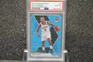 2019 Panini Mosaic #95 Eric Bledsoe Blue Fluorescent /15 PSA 10 - Picture 1 of 2